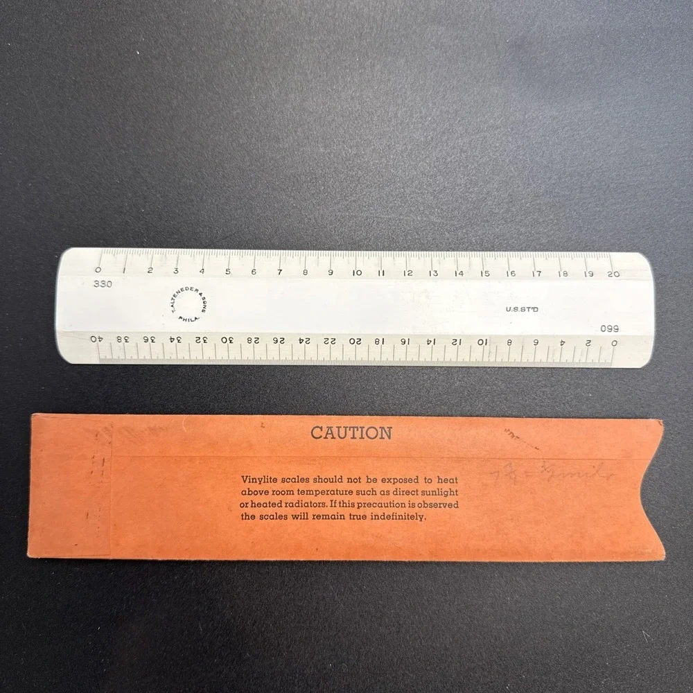 theo‎ alteneder sons Mapping Scale Rule With Paper Sleeve